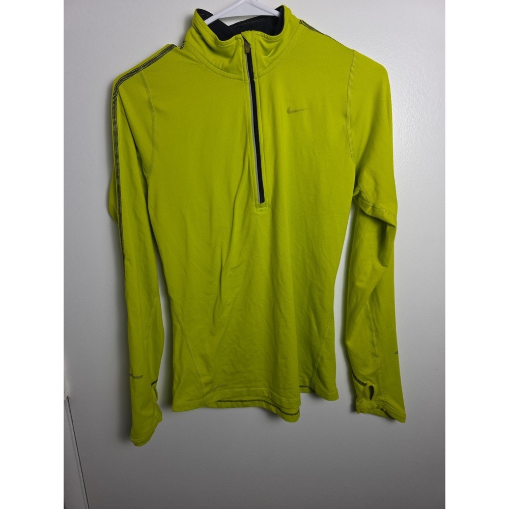 Nike Women's Dri-FIT‎ Element Running 1/2 Zip Pullover Top, Bright Green Small